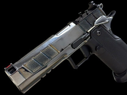 PHOENIX TRINITY H PRO COMP CUSTOM POLISHED BLACK CHROME WITH ALUMINUM EVO GRIPS 9MM