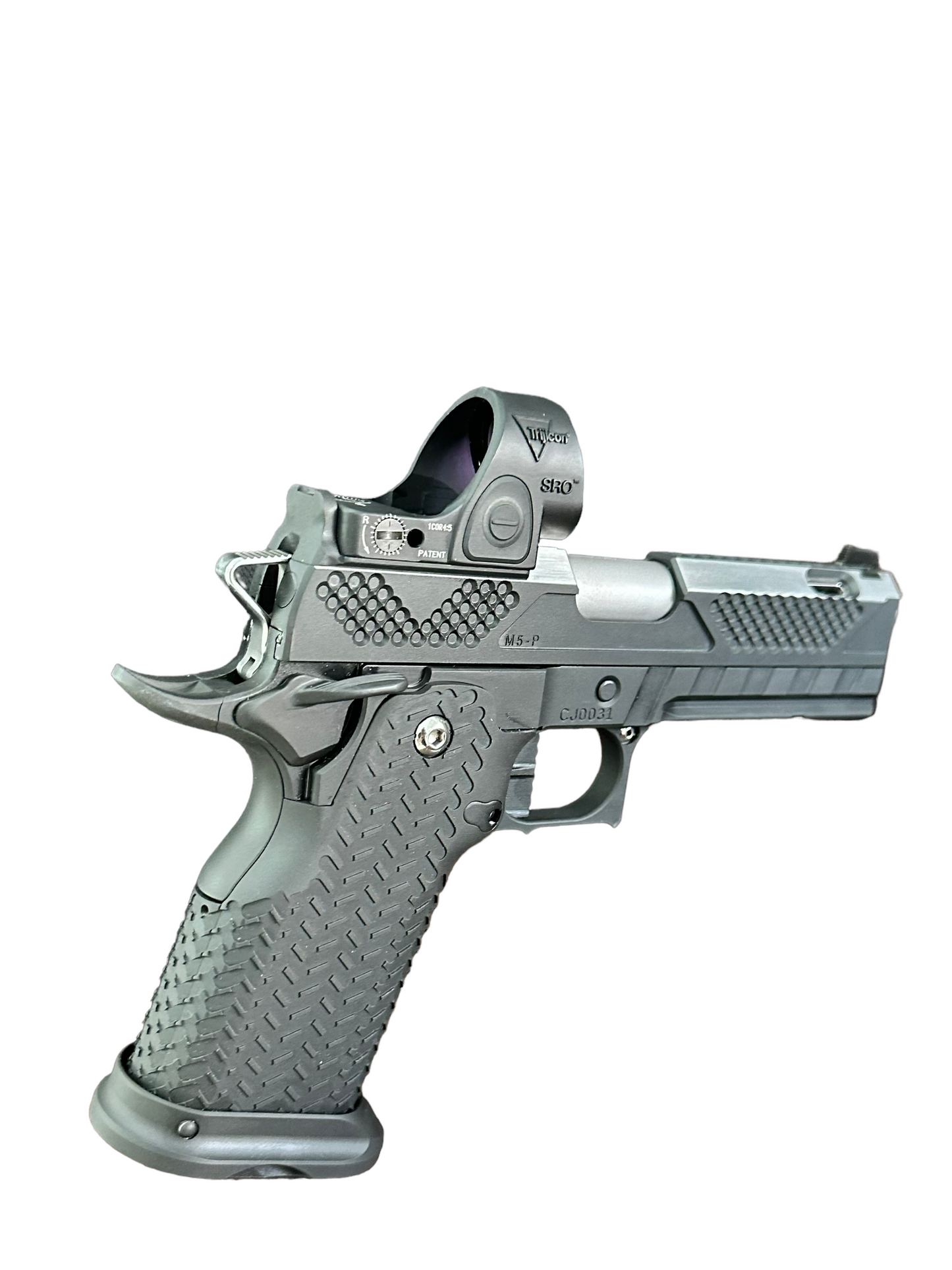COMBAT PRECISION M5-P 2011 PORTED LIMITED EDITION WITH HIGH POLISHED RACE STRIPES TRIJICON SRO