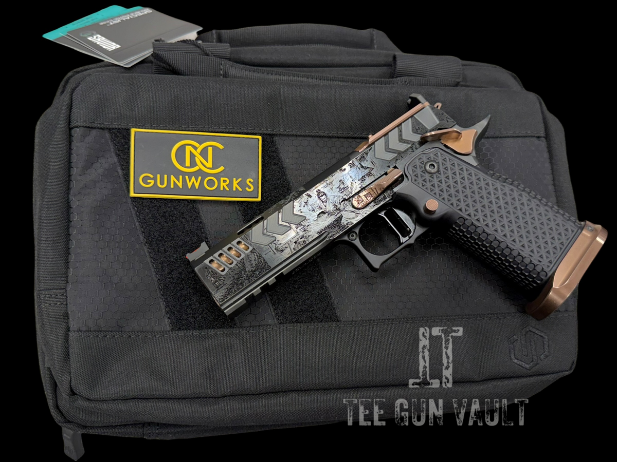 CNC GUNWORKS AKIRA “KATANAKAJI” 1 OF 5 PORTED 4.6”  DLC/ROSE GOLD FINISH 9MM