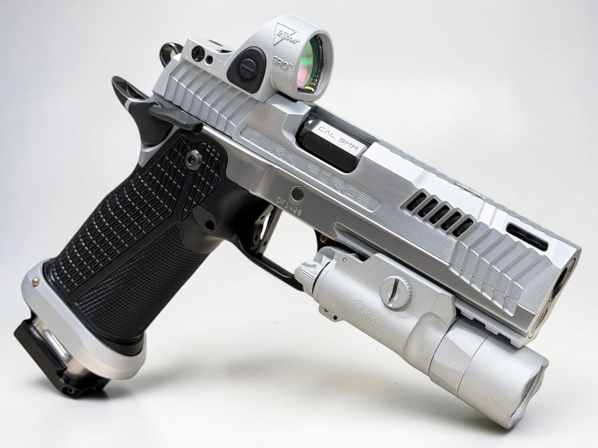 DARK FORGE CUSTOM WRAITH PORTED 4.6” BRUSHED CHROME WITH MATCHING SILVER SRO & X300