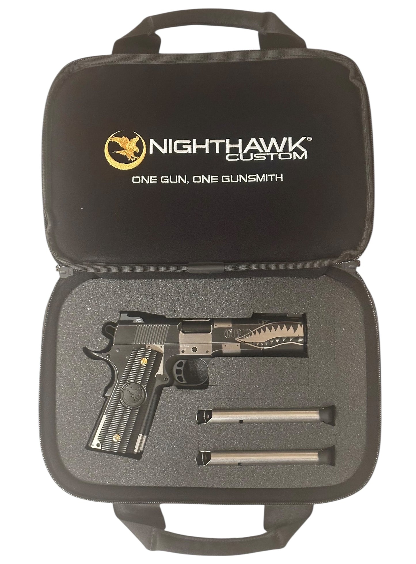 NIGHTHAWK CUSTOM GRP SHARK 1 OF A KIND .45 ACP PRE OWNED EXCELLENT CONDITION