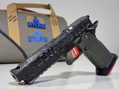 ATLAS GUNWORKS EREBUS V2 BLACK “TRIBAL DRAGON” RED TRIGGER