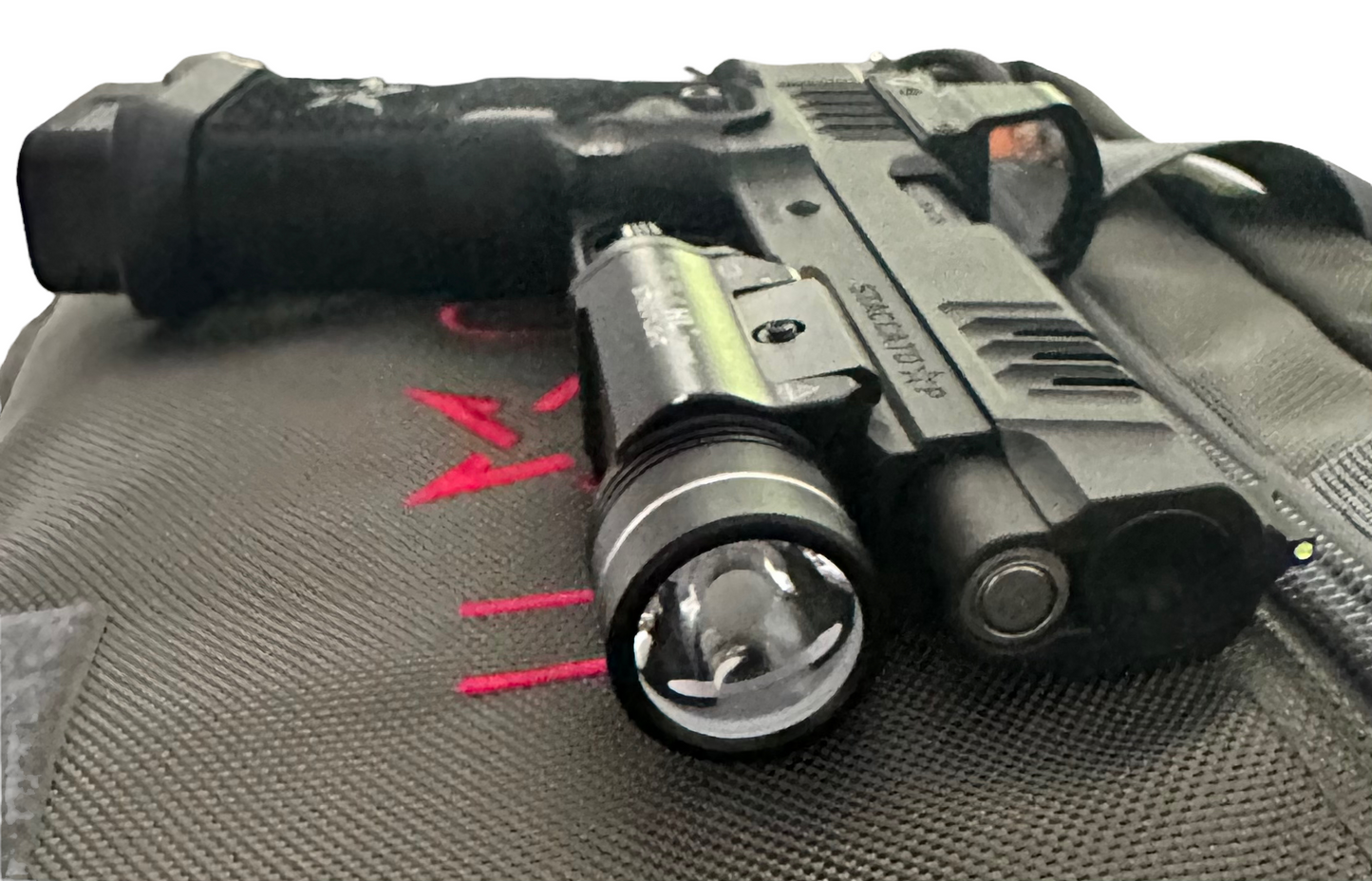 STACCATO P 2011 9mm with Leupold DP pro red dot and tlr-1 flashlight (pre-owned) excellent condition