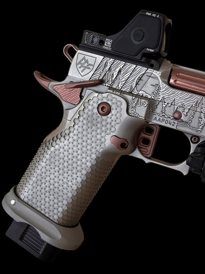 ALPHA AMERICAN “AURORA” PORTED 5” GOV ALL STEEL COLLECTOR LIMITED EDITION 20 UNITS. 9MM