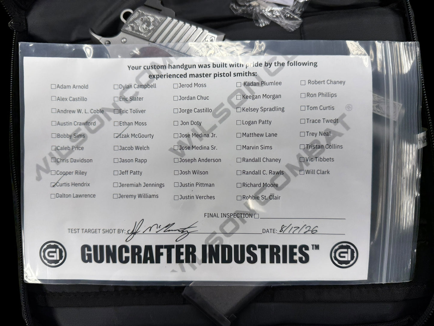 GUNCRAFTER INDUSTRIES 1911 RENAISSANCE .45 ACP STAINLESS STEEL ENGRAVED