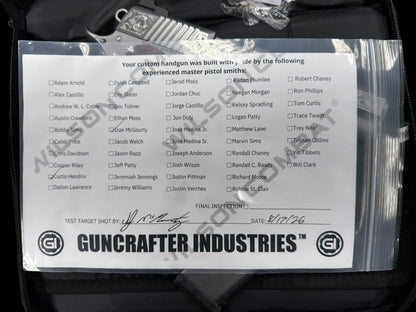 GUNCRAFTER INDUSTRIES 1911 RENAISSANCE .45 ACP STAINLESS STEEL ENGRAVED