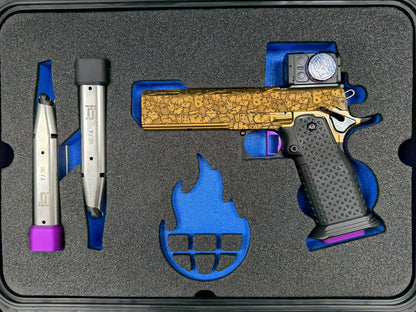 TEE GUN VAULT “RIVET” GOVERNMENT 5” PORTED COPPER WITH APE DEFENSE ACRO P2