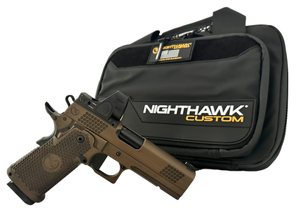 NIGHTHAWK CUSTOM TRS COMMANDER 4.25” TACTICAL READY SERIES IN BATTLE WORN BRONZE WITH TRIJICON SRO 2.5 9MM