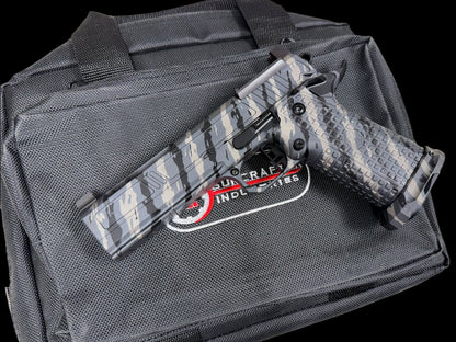 GUNCRAFTER HELLCAT X2 PORTED FULL SIZE 5” TIGER STRIPE CAMO GRAY. OPTIC READY