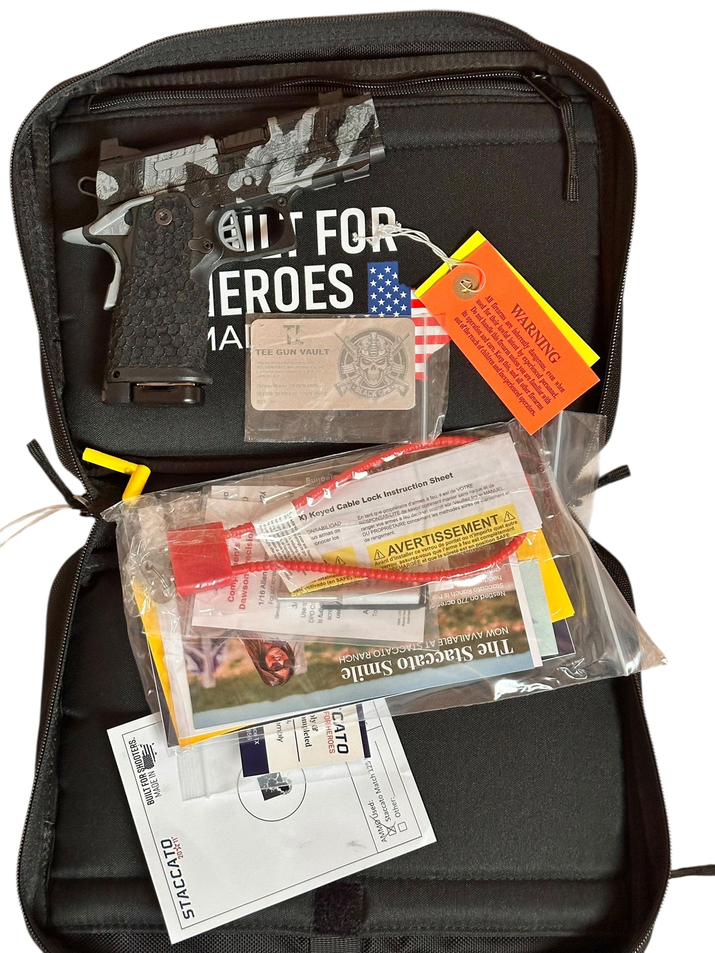 STACCATO CUSTOM CS “BLACKOPS” PORTED 3.5” BLACK CAMO FINISH WITH DRAGON SCALE GRIPS