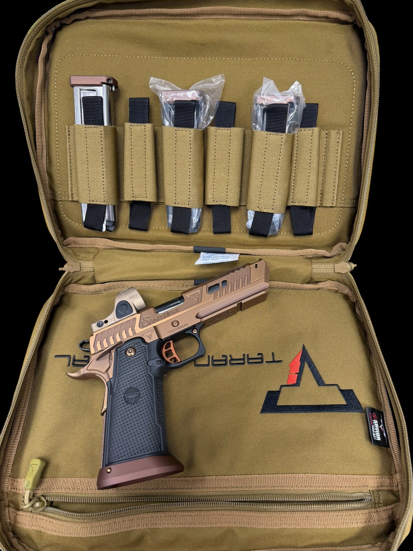 TARAN TACTICAL SAND VIPER 2011 NEW BARREL 9MM WITH TAN SRO.