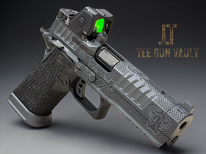 STACCATO CUSTOM P4.5 HD “VIKING” PORTED 4.5” DRAGON SCALE GRIPS RMR HD