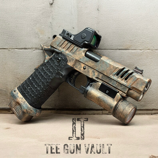 STACCATO P X SERIES FULLY CUSTOMIZED PORTED BARREL SUNKEN SHIP LIMITED EDITION WITH TRIJICON RMR HD AND FLASHLIGHT