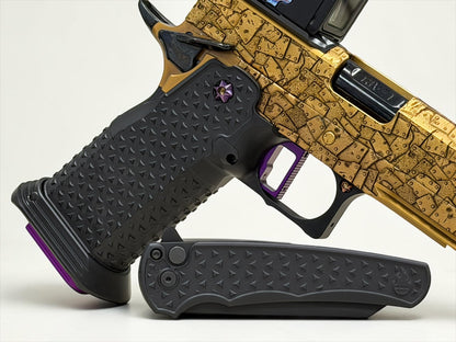 TEE GUN VAULT “RIVET” GOVERNMENT 5” PORTED COPPER WITH APE DEFENSE ACRO P2
