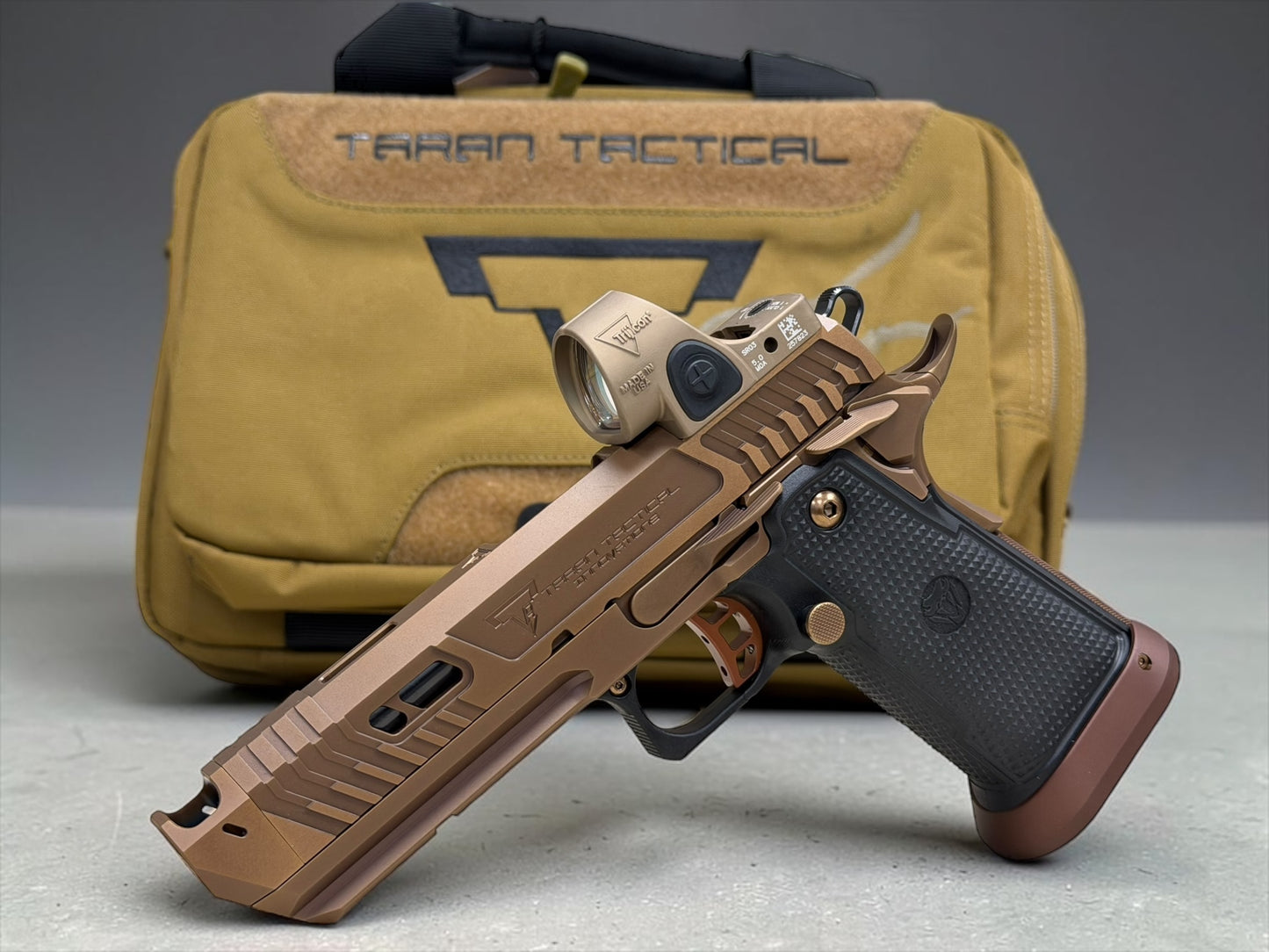 TARAN TACTICAL SAND VIPER 2011 NEW BARREL 9MM WITH TAN SRO.