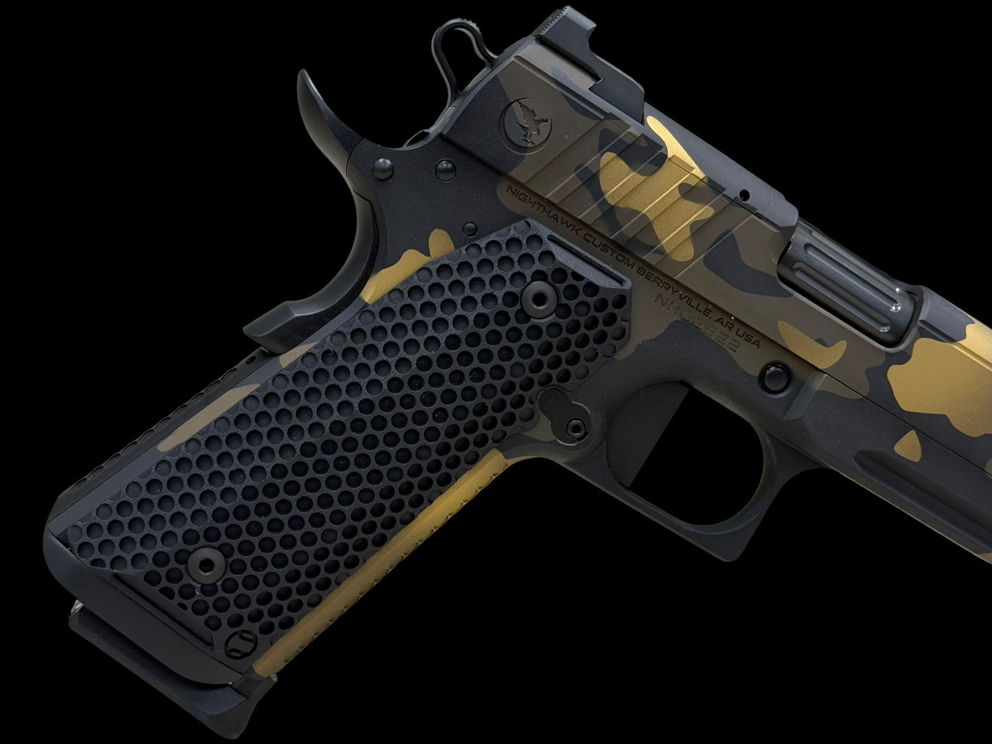 NIGHTHAWK CUSTOM SAND HAWK SINGLE STACK IN HALO FINISH 9mm