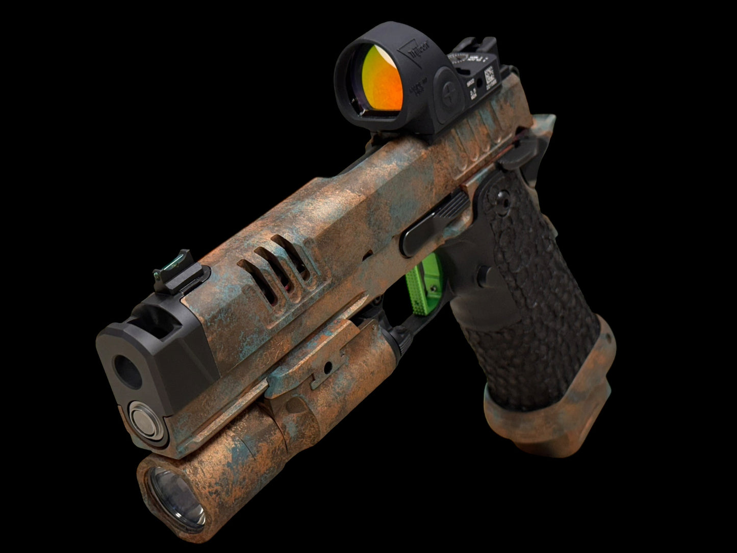 STACCATO CUSTOM XC LIMITED EDITION "SUNKEN SHIP"  WITH DRAGON SCALE GRIPS, INFINITY TRIGGER SRO & X300