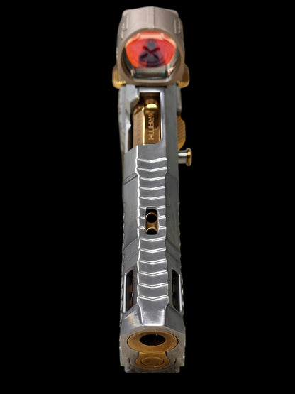 DARK FORGE WRAITH “VITA FINITA” POLISHED SILVER/COPPER FINISH WITH BRONZE SRO 4.6” PORTED 9MM