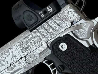 CUSTOM STACCATO C “SPARTACUS” EDITION PORTED FULLY ENGRAVED WITH SILVER FINISH SRO AND X300