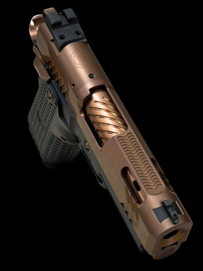 GUNCRAFTER INDUSTRIES X3 POLARA PORTED OFFICER FRAME IN POLISHED COPPER FINISH OPTIC READY 9MM