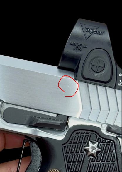 DARK FORGE WRAITH PORTED 4.6” BRUSHED CHROME FINISH WITH TRIJICON SRO (please read description)