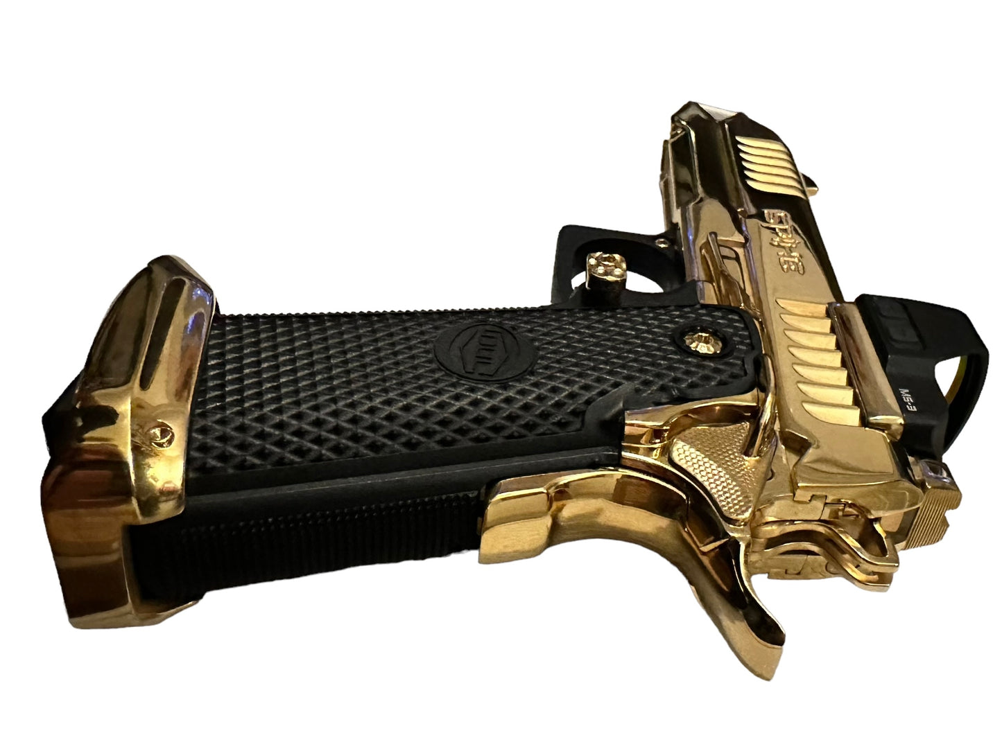 BUL ARMORY SAS II SPIKE CUSTOM 1 OF 1 24K GOLD PLATED HIGH POLISHED 9MM