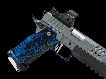 STACCATO CUSTOM C2 COMP WITH T7 ALUMINUM GRIPS, TGV EDGE TRIGGER AND HOLOSUN 407 X2