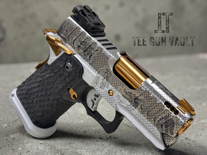 BUL ARMORY SAS II ULTRALIGHT PRO 2 PORTED “SAMURAI” 3.25” SILVER/COPPER PVD FINISH