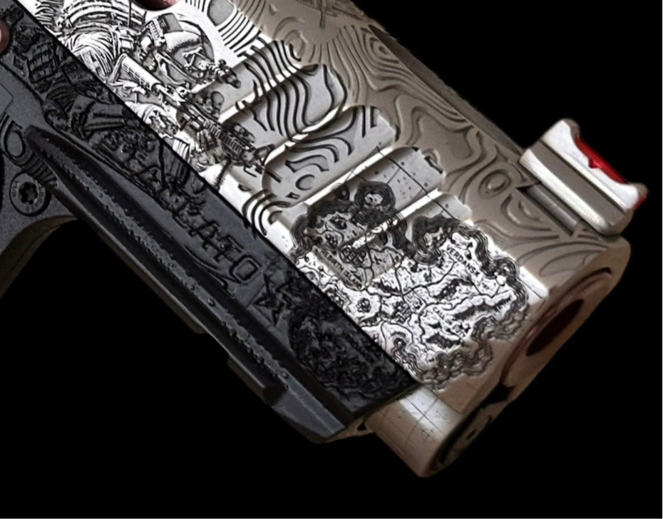 STACCATO CS CUSTOM “BLACK OPS” 3.5” PORTED SILVER/ROSE GOLD PVD (PRE OWNED MINT)