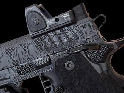 STACCATO CUSTOM CS “VIKING” PORTED 3.5” DLC BARREL WITH RMR AND TLR7 FLASHLIGHT