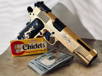 SPRINGFIELD ARMORY V12 PORTED “FACE OFF” CASTOR TROY IN GOLD NITRIDE FINISH (PRE OWNED)