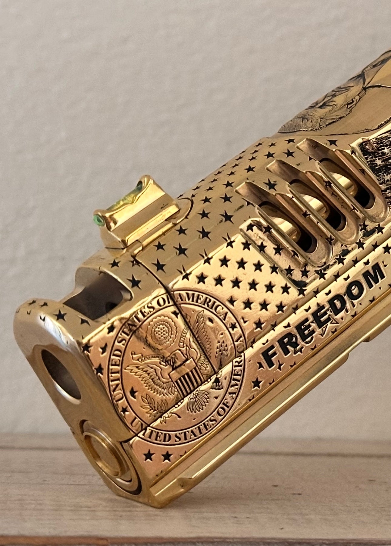 STACCATO CUSTOM XC “TRUMP” “KIRK” FULLY ENGRAVED POLISHED AND 24k GOLD PLATED SRO & X300
