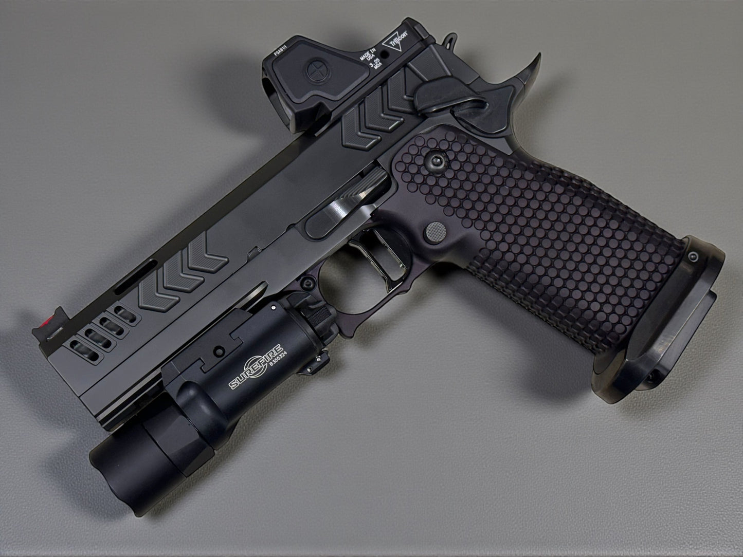 CNC GUNWORKS “AKIRA” 4.6” PORTED DOUBLE STACK IN 9MM (optic and light not included)