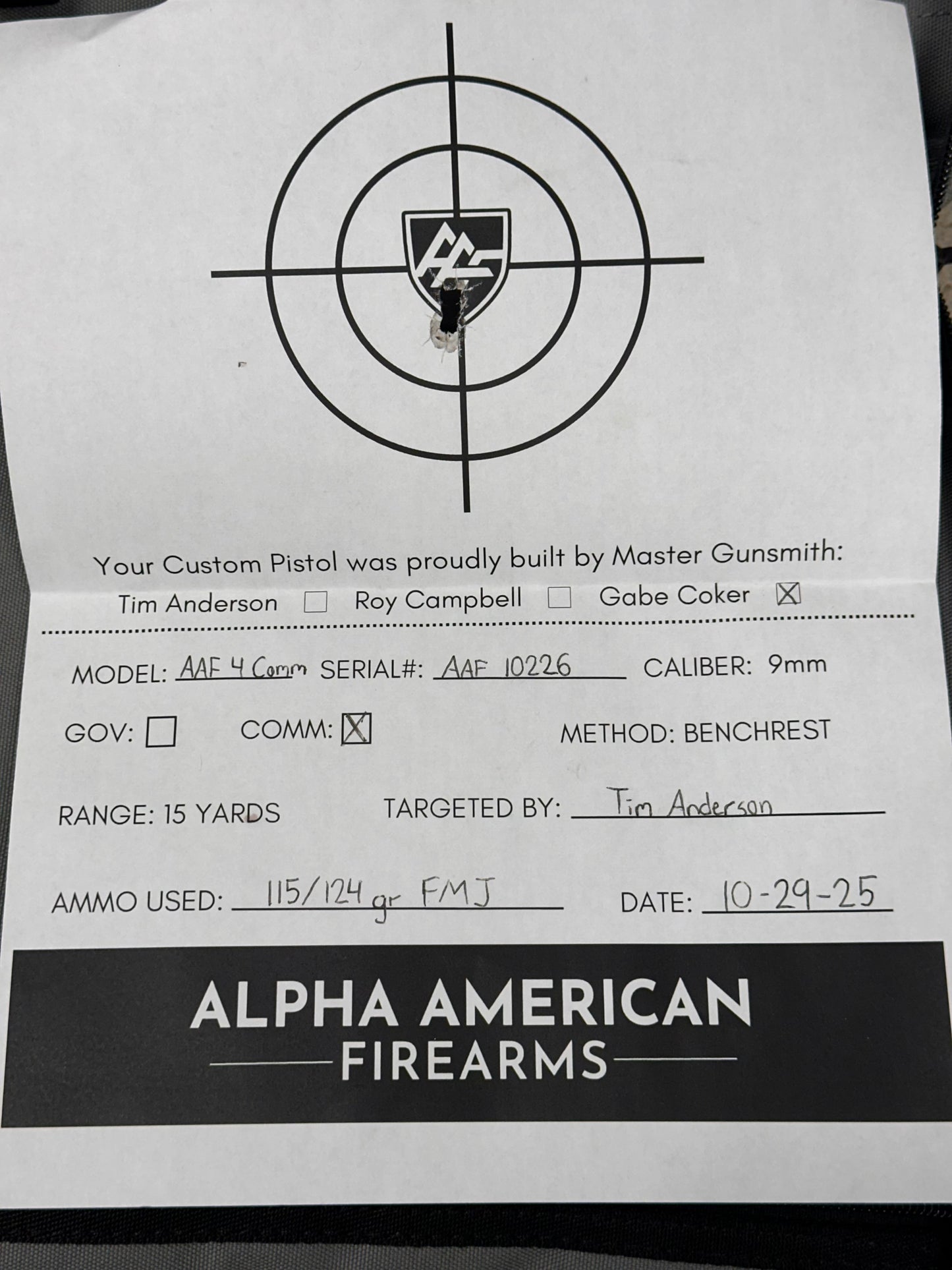 ALPHA AMERICAN AAF4 COMMANDER PORTED 9MM POLISHED ROSE GOLD PVD IOS CUT