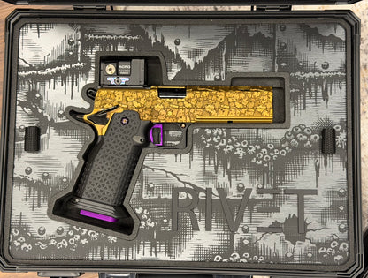 TEE GUN VAULT “RIVET” GOVERNMENT 5” PORTED COPPER WITH APE DEFENSE ACRO P2