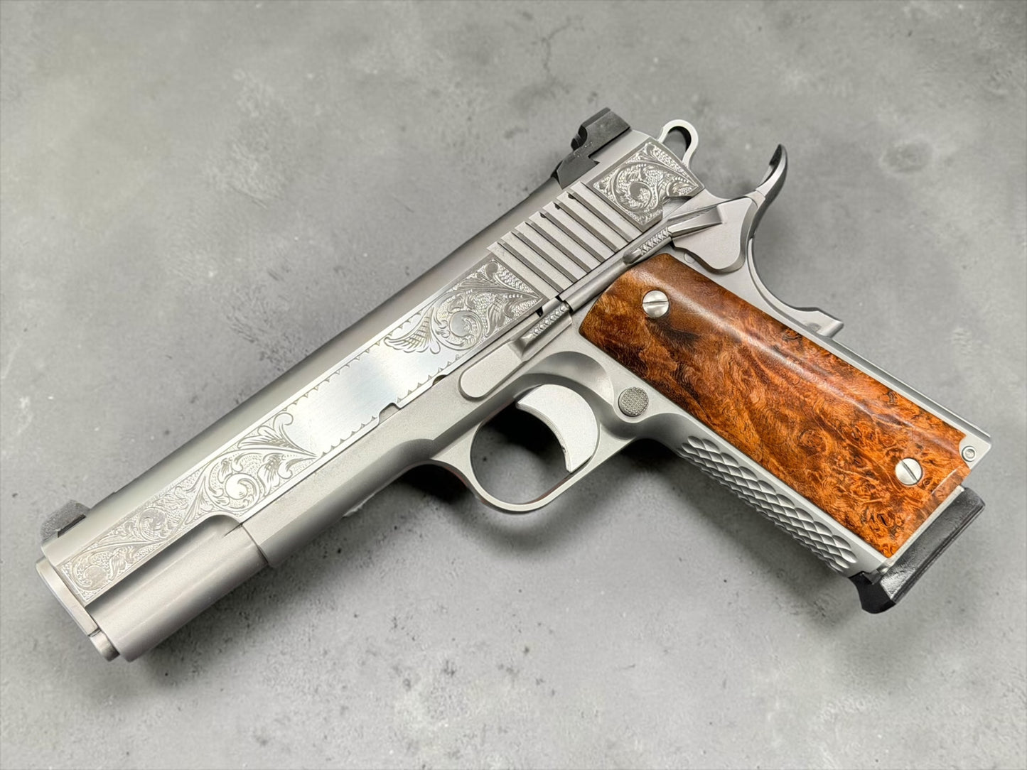 GUNCRAFTER INDUSTRIES 1911 RENAISSANCE .45 ACP STAINLESS STEEL ENGRAVED