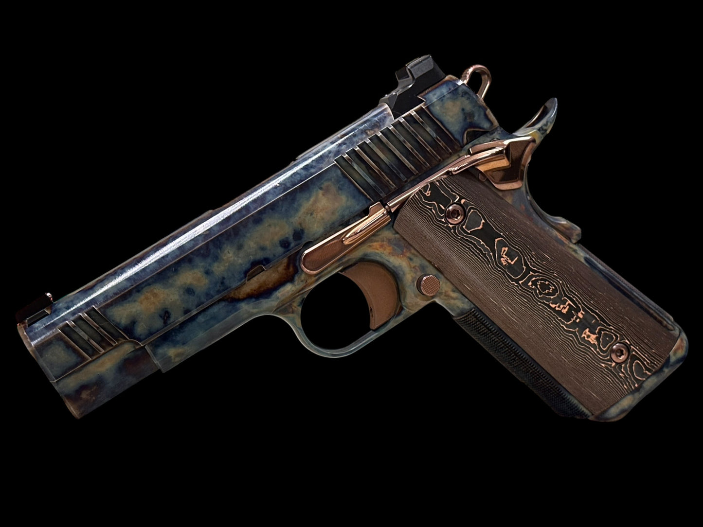 KINGS RIVER CUSTOM FCC 1911 COMMANDER FULL CASE HARDENED 9MM WITH MASTERPIECE