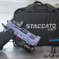 CUSTOM STACCATO CS X SERIES 3.5” PORTED BARREL “MEDUSA” ENGRAVED IN PURPLE/BLACK FINISH.