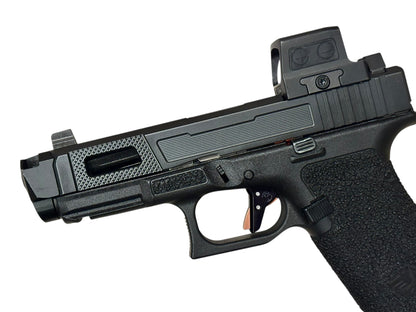 RADIAN ARMS GLOCK 45 COMPENSATED CUSTOMIZED; HOLOSUN AND TIMNEY TRIGGER ALPHA GOLD (PRE OWNED)