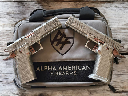 ALPHA AMERICAN “AURORA” PORTED 5” GOV ALL STEEL COLLECTOR LIMITED EDITION 20 UNITS. 9MM