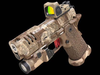 STACCATO CS “BLACK OPS” PORTED 3.5” X SERIES MULTICAM WITH TRIJICON RMR AND TLR7