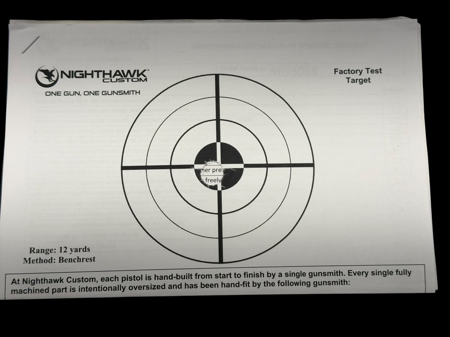 NIGHTHAWK CUSTOM PRESIDENT GOV .45 ACP 1911 THREADED BARREL