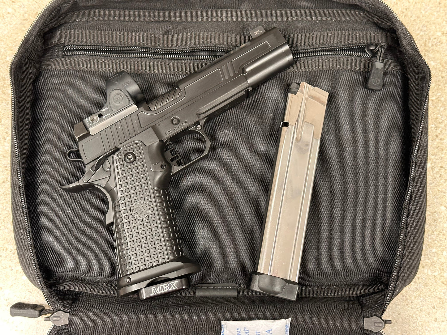 GUNCRAFTERS X2 PORTED BLACKOUT WITH TRIJICON SRO (pre owned) LIKE NEW