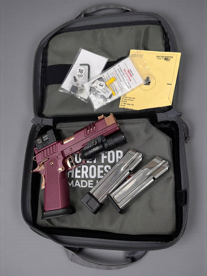 STACCATO CUSTOM XC BLACK CHERRY 18K ROSE GOLD ACCENTS WITH PHOENIX ALUMINUM GRIPS ACRO P2 , X300 (pre owned)