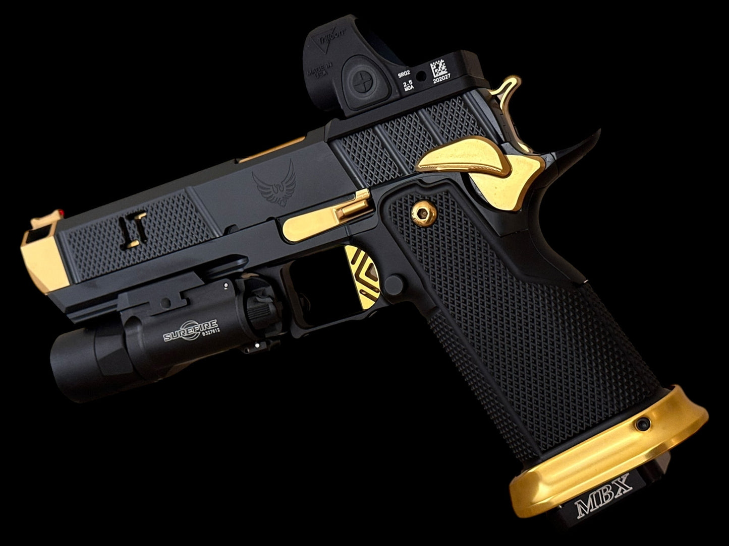 PHOENIX TRINITY DESERT PRO BLACK EDITION LIMITED TO 15 BLACK/GOLD DLC FINISH 9MM (optic & light) not included