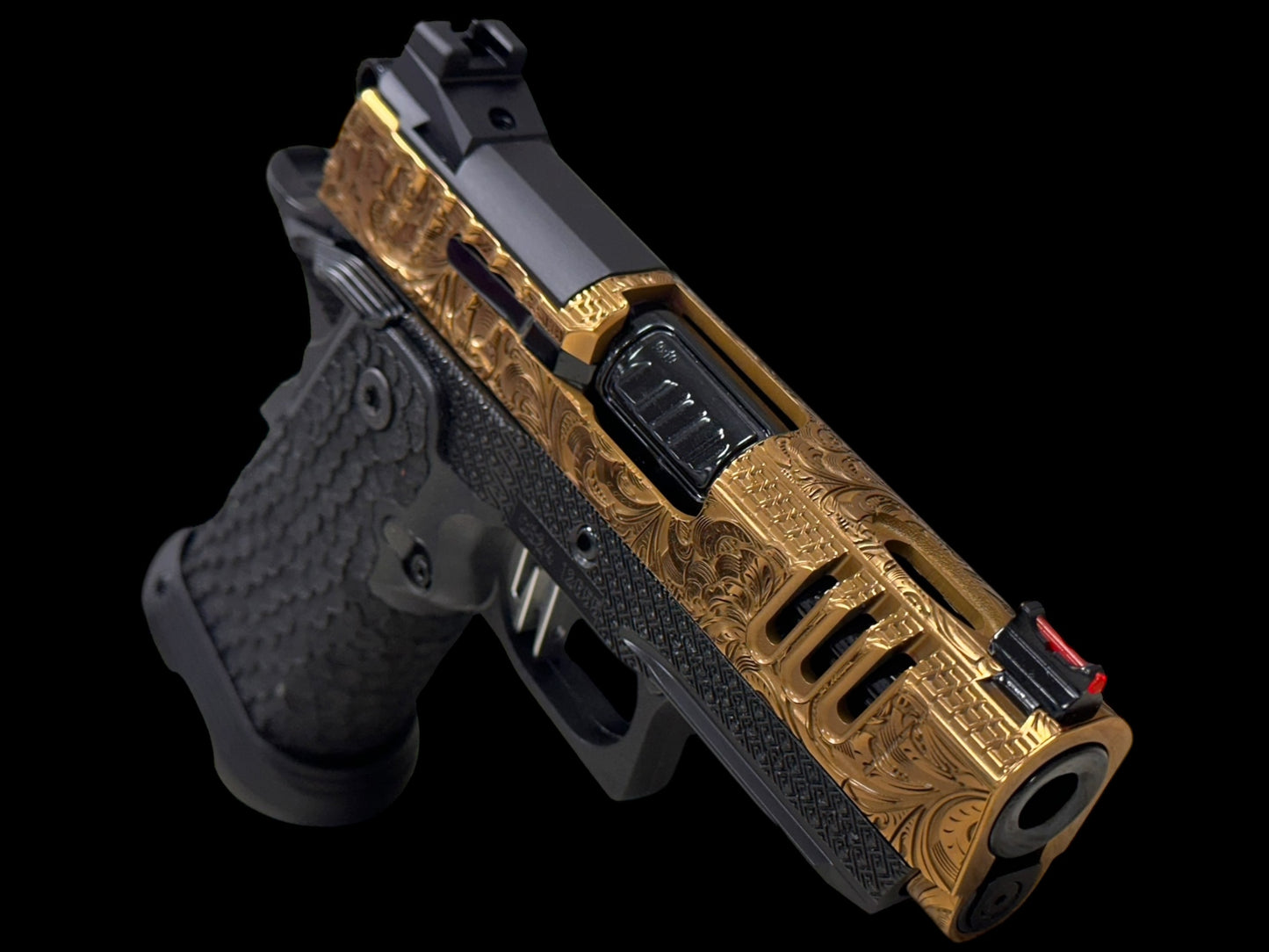 STACCATO CUSTOM CS X SERIES PORTED 3.5” ENGRAVED SCROLL DESIGN BLACK/COPPER FINISH
