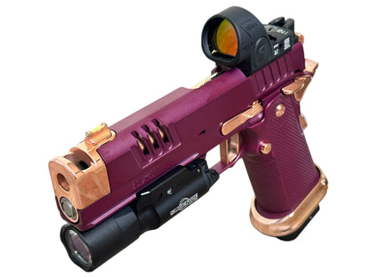 STACCATO CUSTOM XC CHERRY BLACK / ROSE GOLD ALUMINUM GRIPS SRO AND X300