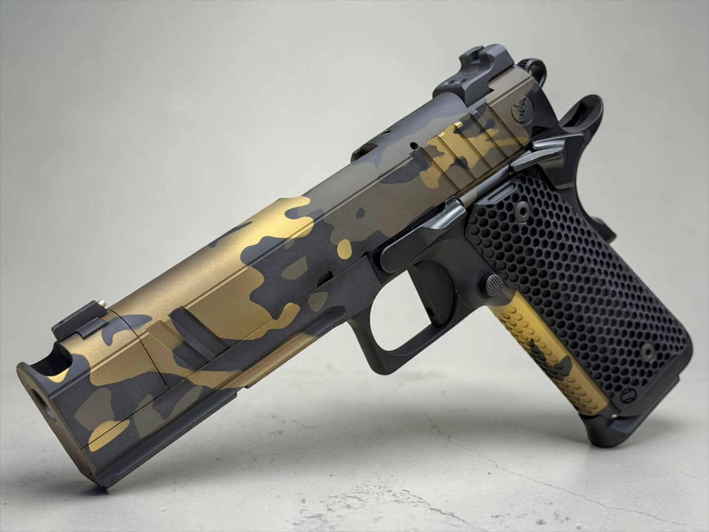 NIGHTHAWK CUSTOM SAND HAWK SINGLE STACK IN HALO FINISH 9mm