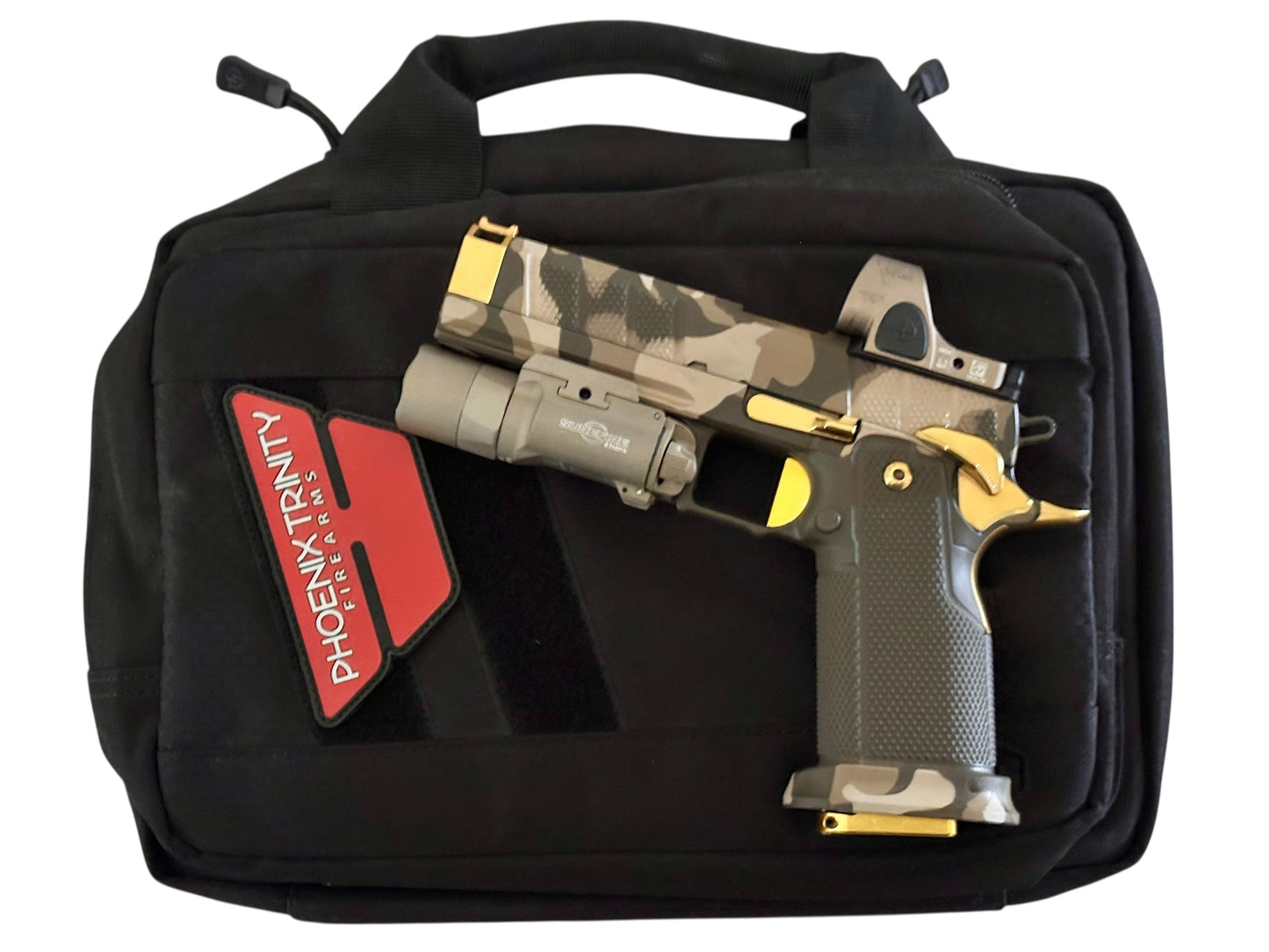 PHOENIX TRINITY H SERIES H PRO DOUBLE STACK EVO GRIPS WITH SRO AND X300 9MM MULTICAM