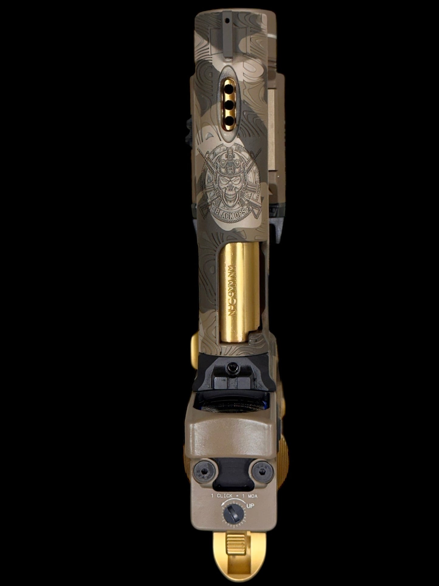 NIGHTHAWK CUSTOM TRS COMMANDER PORTED “BLACK OPS” 1 OF 1 WITH RMR AND TLR1 9MM